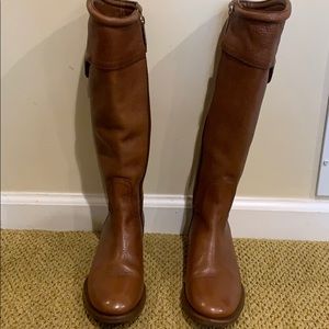 Tory Burch Camel Selma Riding Boots